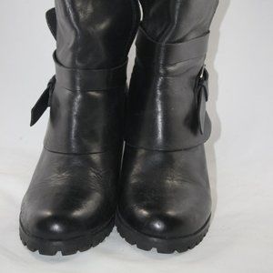 Kelsi Dagger Black Vince Wedge Ankle Boots Sz 10